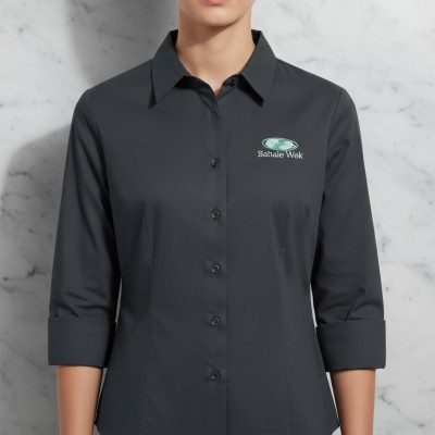 Hong Kong - Corporate Gifts 女款中袖聚酯棉襯衫
