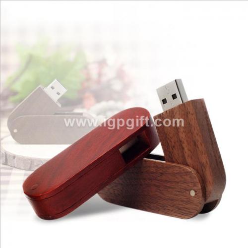 Wooden Rotate USB Flash Drive