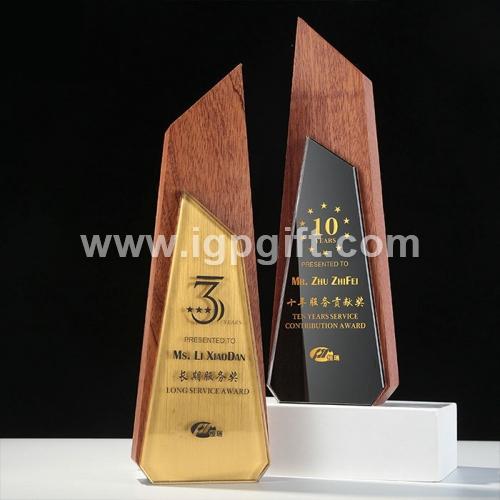Simple irregular solid wood trophy