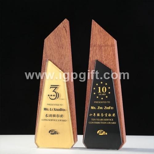 Simple irregular solid wood trophy