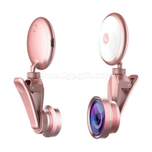 Lens with flash light for mobile phone