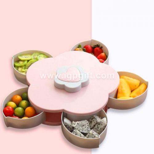 Flower-shape rotary switch candy box