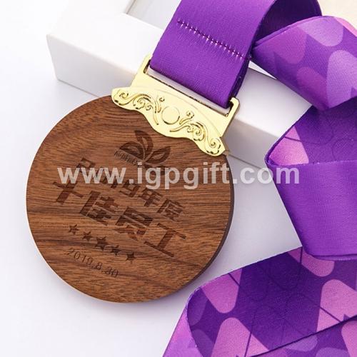 Solid Wood Personalized Medal