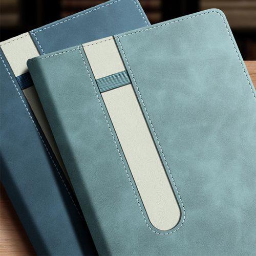 Business Leather Cover Thickened Notebook with Penholder